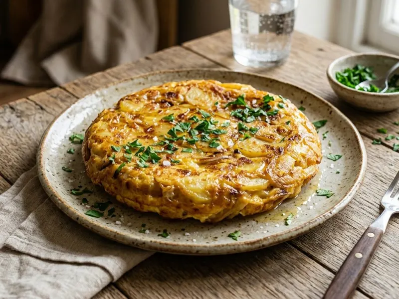 Tortilla de patatas (Spanyol burgonyás omlett)