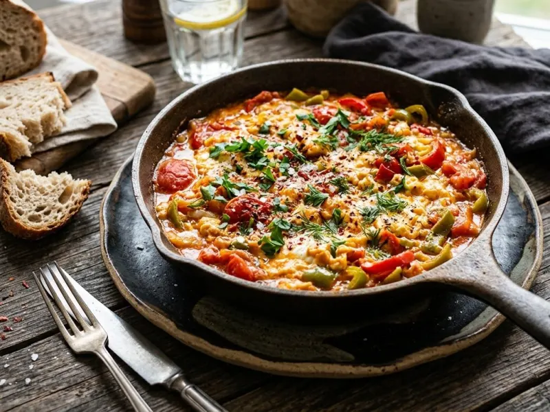 Menemen krémes török tojásos lecsó