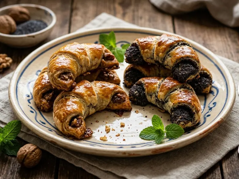 Pozsonyi kifli diós és mákos töltelékkel
